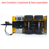 CUT Model 1/14 Metal 2Axles Hydraulic Dump Trailer KIT for LR914 Radio Controlled Excavator Construction Vehicle RC Digger