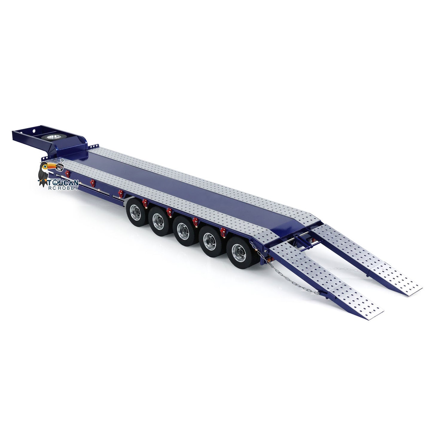 5-achsiger Metall-Sattelauflieger für TAMIYA 1/14 RC-Sattelzugmaschine mit Fernbedienung