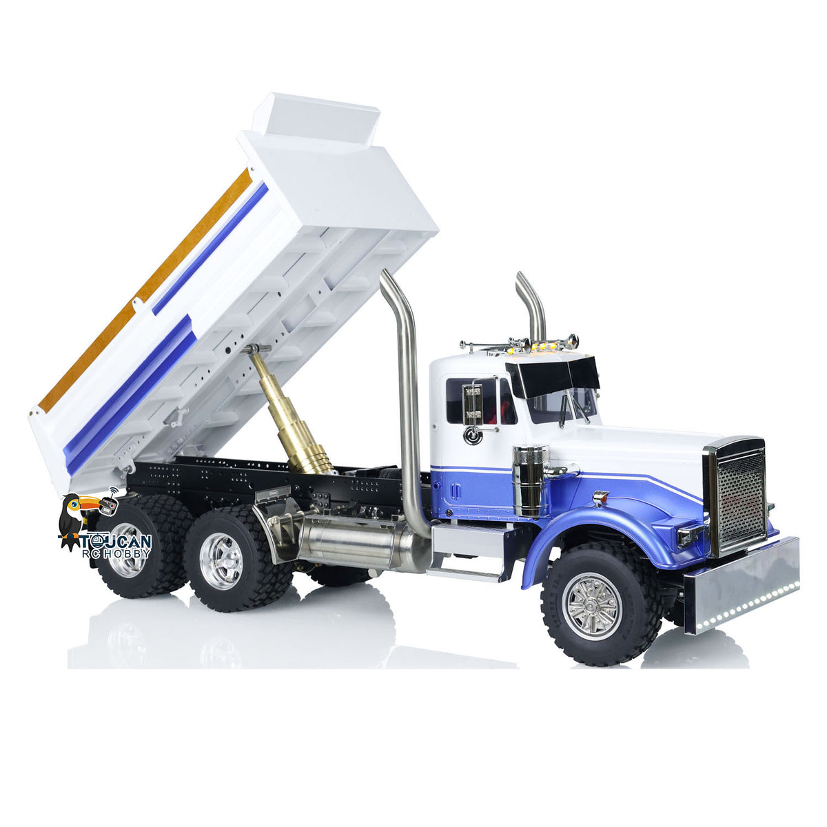 In Stock TOUCAN RC HOBBY 1/14 RC Dump Truck 56344 Tipper 6x6 2-Speed Construction Vehicle Light Sound System Differential for