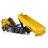 1/14 10x10 Remote Control Hydraulic Crane Dump Truck RC Full Dumper Rear Axle Lifting HobbyWing Brushed Motor 9CH Steel Valve