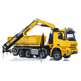 1/14 10x10 Remote Control Hydraulic Crane Dump Truck RC Full Dumper Rear Axle Lifting HobbyWing Brushed Motor 9CH Steel Valve