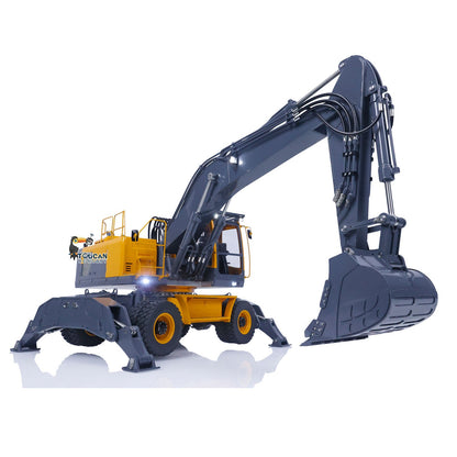 TOUCAN RC HOBBY 1/14 LESU RC Metal Hydraulic Aoue ET30H Wheeled Excavator Model Pump Cabin Sticker Display Grapple Ripper Bucket Scraper Compactor