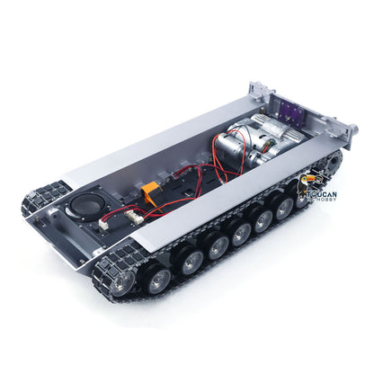 Metallchassis mit Antriebsgetriebe, Laufrädern, Lautsprecherschalter für Henglong 1/16 RC Kampfpanzer USA Abrams M1A2 3918 Modell