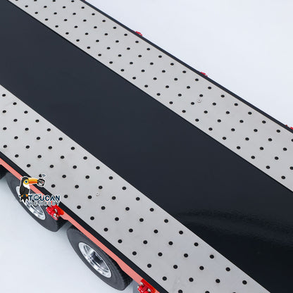 TOUCAN RC HOBBY 1:14 5-axle Metal Trailer Electric Tailgate Legs for RC Tractor Car Trucks Model
