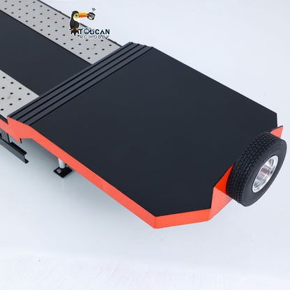 TOUCAN RC HOBBY 1:14 5-axle Metal Trailer Electric Tailgate Legs for RC Tractor Car Trucks Model