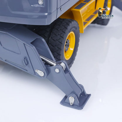 TOUCAN RC HOBBY 1/14 LESU RC Metal Hydraulic Aoue ET30H Wheeled Excavator Model Pump Cabin Sticker Display Grapple Ripper Bucket Scraper Compactor