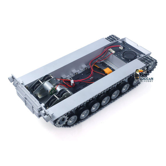 Metal Chassis with Driving Gearbox Road Wheels Speaker Switch for Henglong 1/16 RC Battle Tank USA Abrams M1A2 3918 Model
