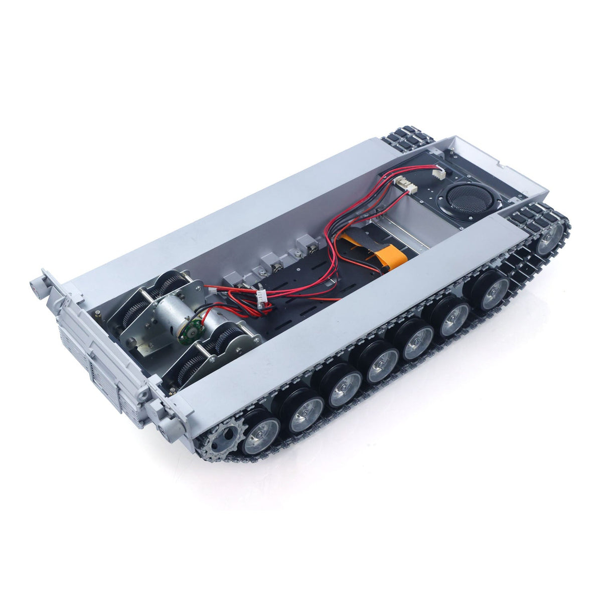 Metal Chassis Driving Gearbox Idlers Drive Wheels Tracks Speaker Switch for Henglong 1/16 3918 USA Abrams M1A2 RC Tank Model