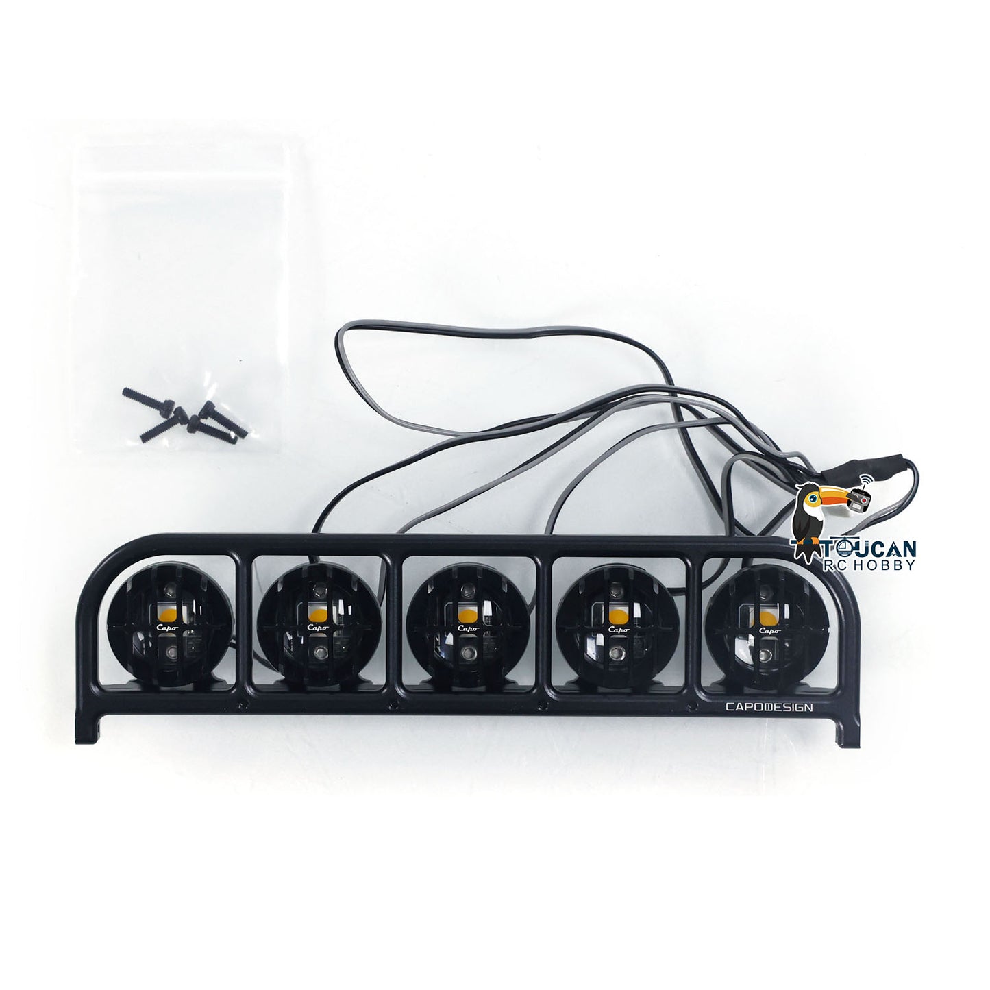 Capo-Scheinwerfer, LED-Spot-Lampe, Armaturenbrett-Licht, Hintergrund, LED-Lampe, Capo-Aufkleber für 1/8 RC Crawler Car U4 Queen CD1582X Modellteil
