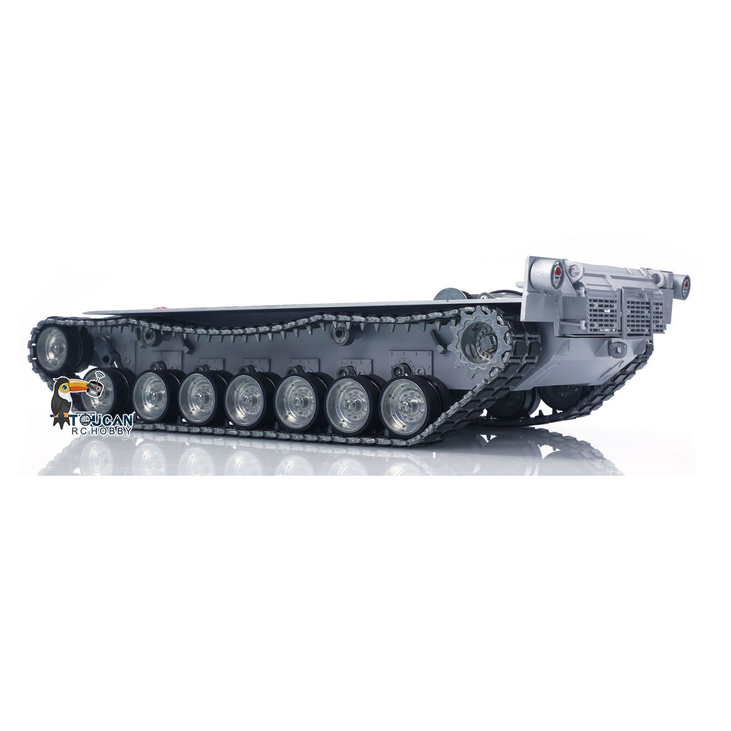 Metallchassis mit Antriebsgetriebe, Laufrädern, Lautsprecherschalter für Henglong 1/16 RC Kampfpanzer USA Abrams M1A2 3918 Modell