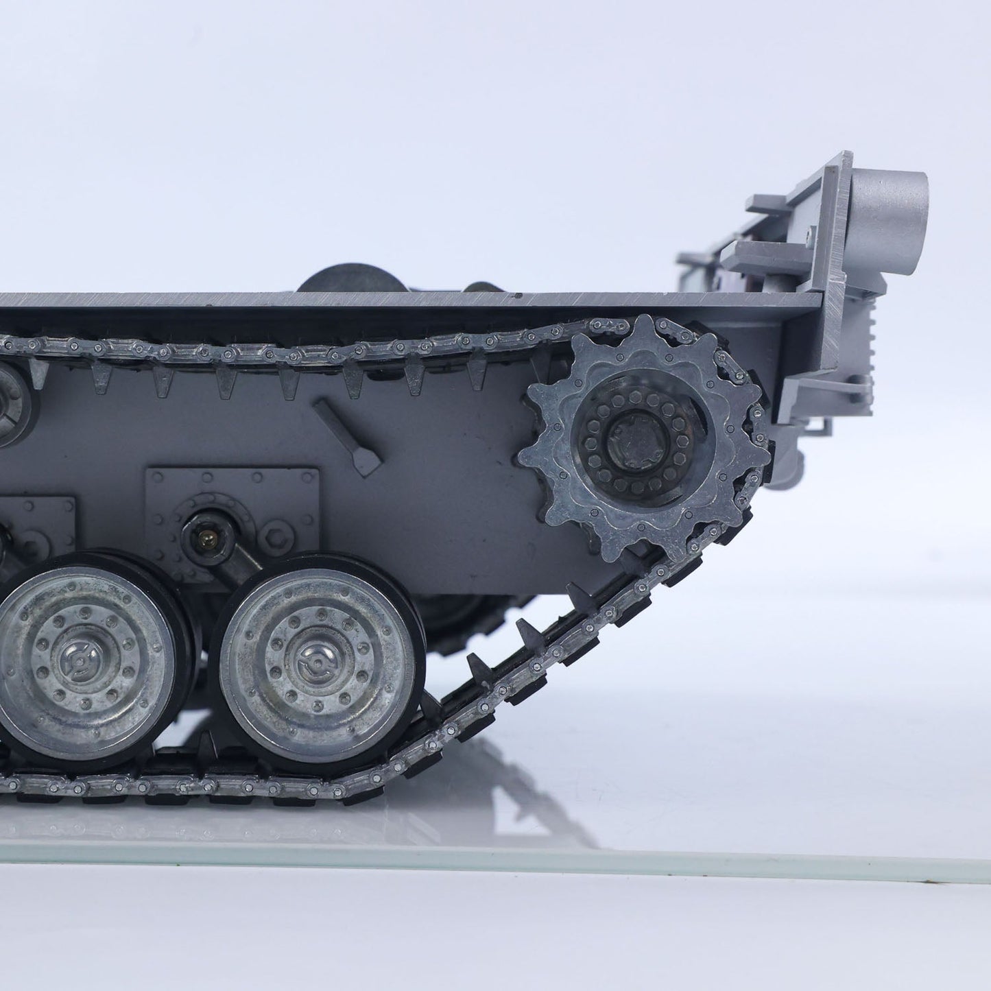 Metal Chassis Driving Gearbox Idlers Drive Wheels Tracks Speaker Switch for Henglong 1/16 3918 USA Abrams M1A2 RC Tank Model