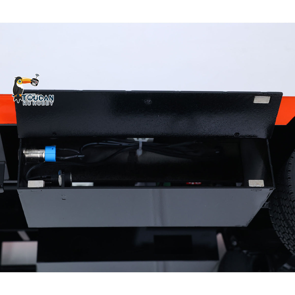 TOUCAN RC HOBBY 1:14 5-axle Metal Trailer Electric Tailgate Legs for RC Tractor Car Trucks Model