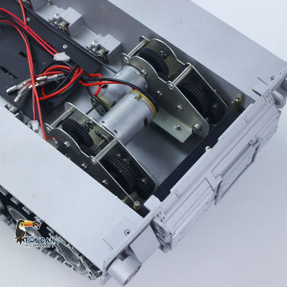 Metallchassis mit Antriebsgetriebe, Laufrädern, Lautsprecherschalter für Henglong 1/16 RC Kampfpanzer USA Abrams M1A2 3918 Modell