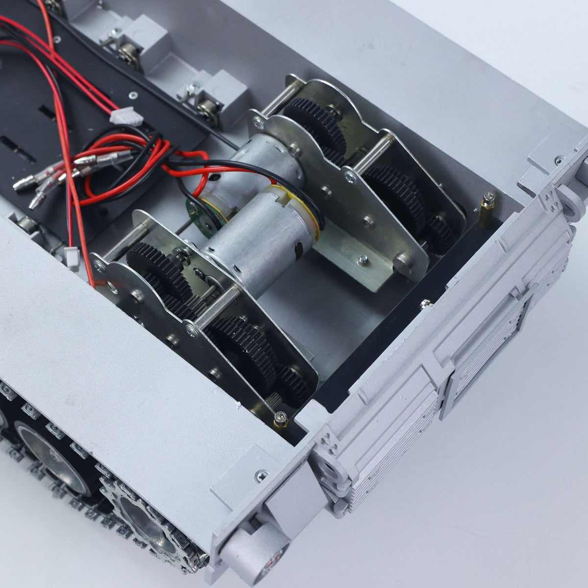 Metal Chassis Driving Gearbox Idlers Drive Wheels Tracks Speaker Switch for Henglong 1/16 3918 USA Abrams M1A2 RC Tank Model