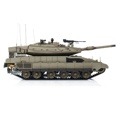 Henglong 1/16 Plastic TK7.0 IDF Merkava MK IV RTR RC Tank 3958 with FPV 360 Degrees Turret Barrel Recoil BB Smoke Steel Gearbox