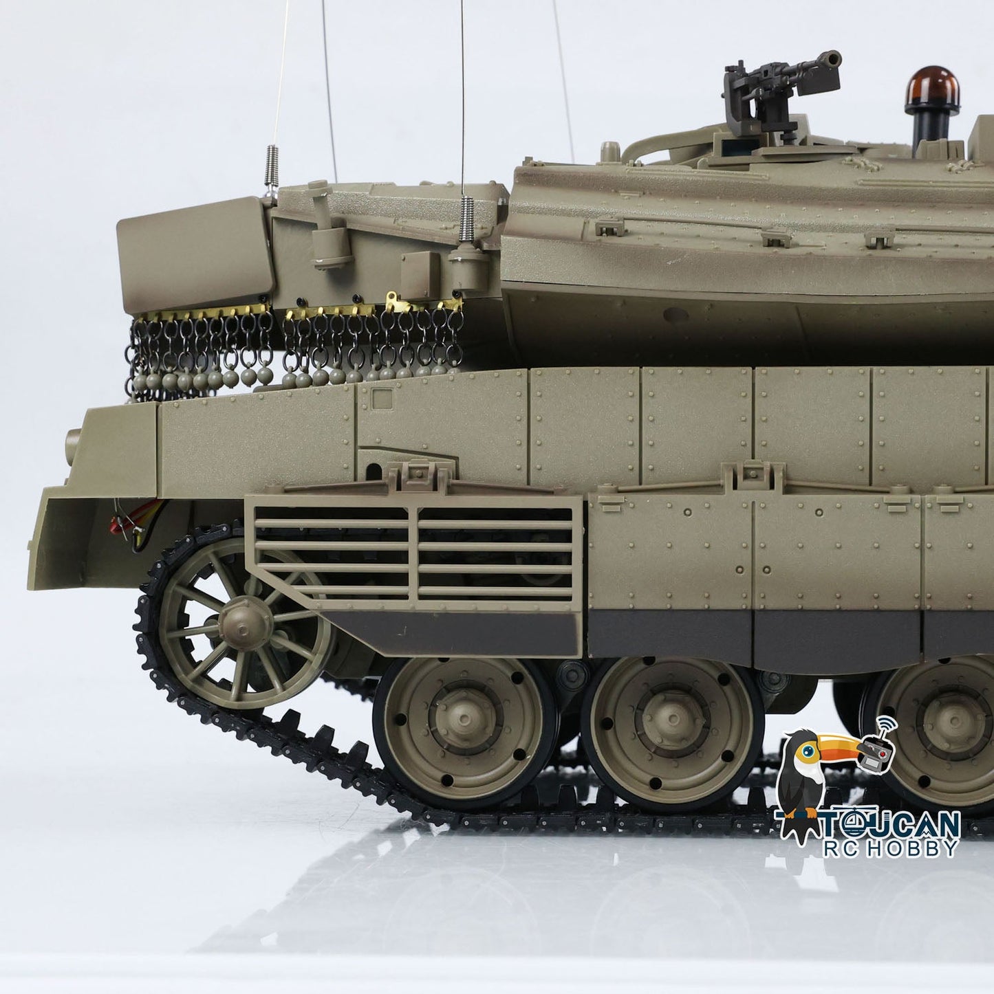 Henglong 1/16 Plastic TK7.0 IDF Merkava MK IV RTR RC Tank 3958 with FPV 360 Degrees Turret Barrel Recoil BB Smoke Steel Gearbox