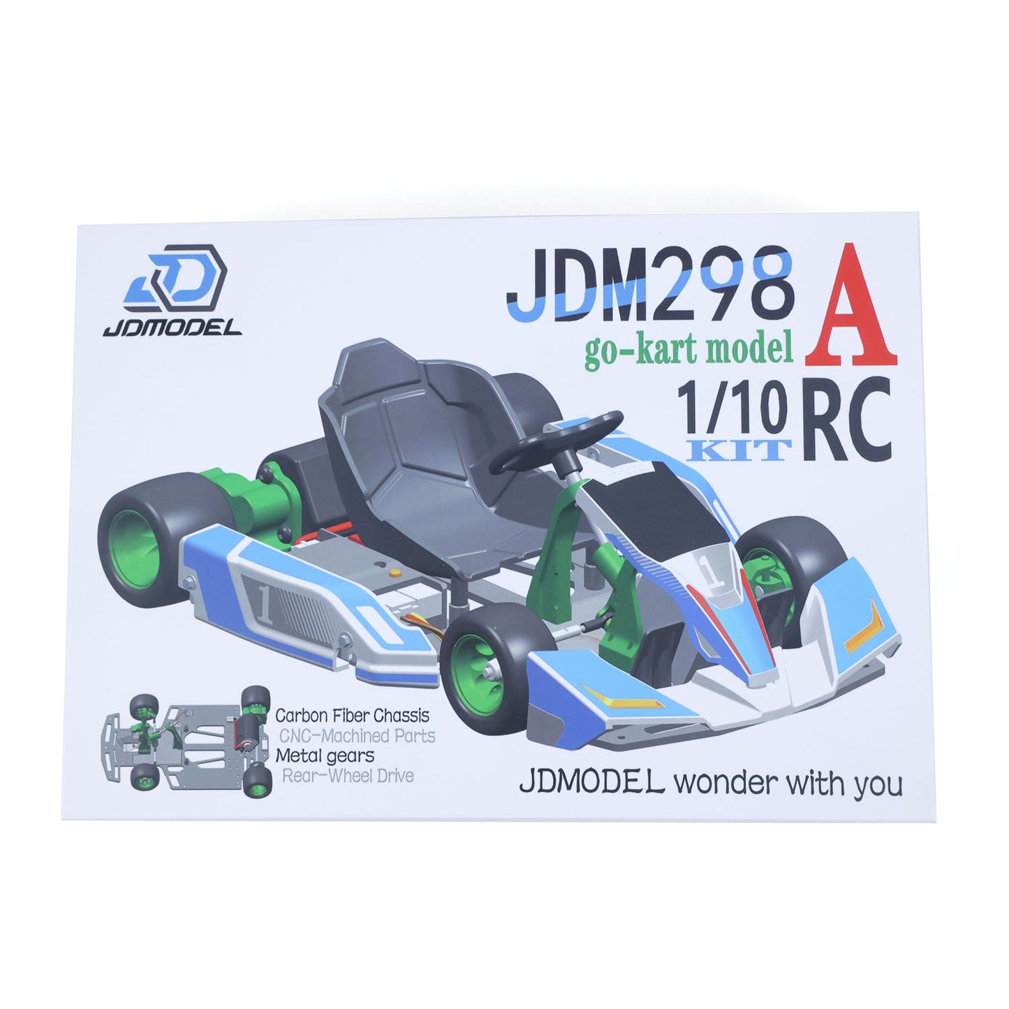 KIT JDM 298A 1/10 4x2 RC Go-Kart Unlimited DIY Model Vehicle Remote Control Electric Racing Car Motor No Battery for Adult