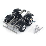 Fast Free Shipping 2 Axles 1/14 Metal Trailer with Fifth-wheel Traction for LESU RC Car Truck Model Emulated Vehicle Assembled