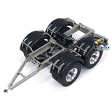 Fast Free Shipping 2 Axles 1/14 Metal Trailer with Fifth-wheel Traction for LESU RC Car Truck Model Emulated Vehicle Assembled