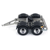 Fast Free Shipping 2 Axles 1/14 Metal Trailer with Fifth-wheel Traction for LESU RC Car Truck Model Emulated Vehicle Assembled