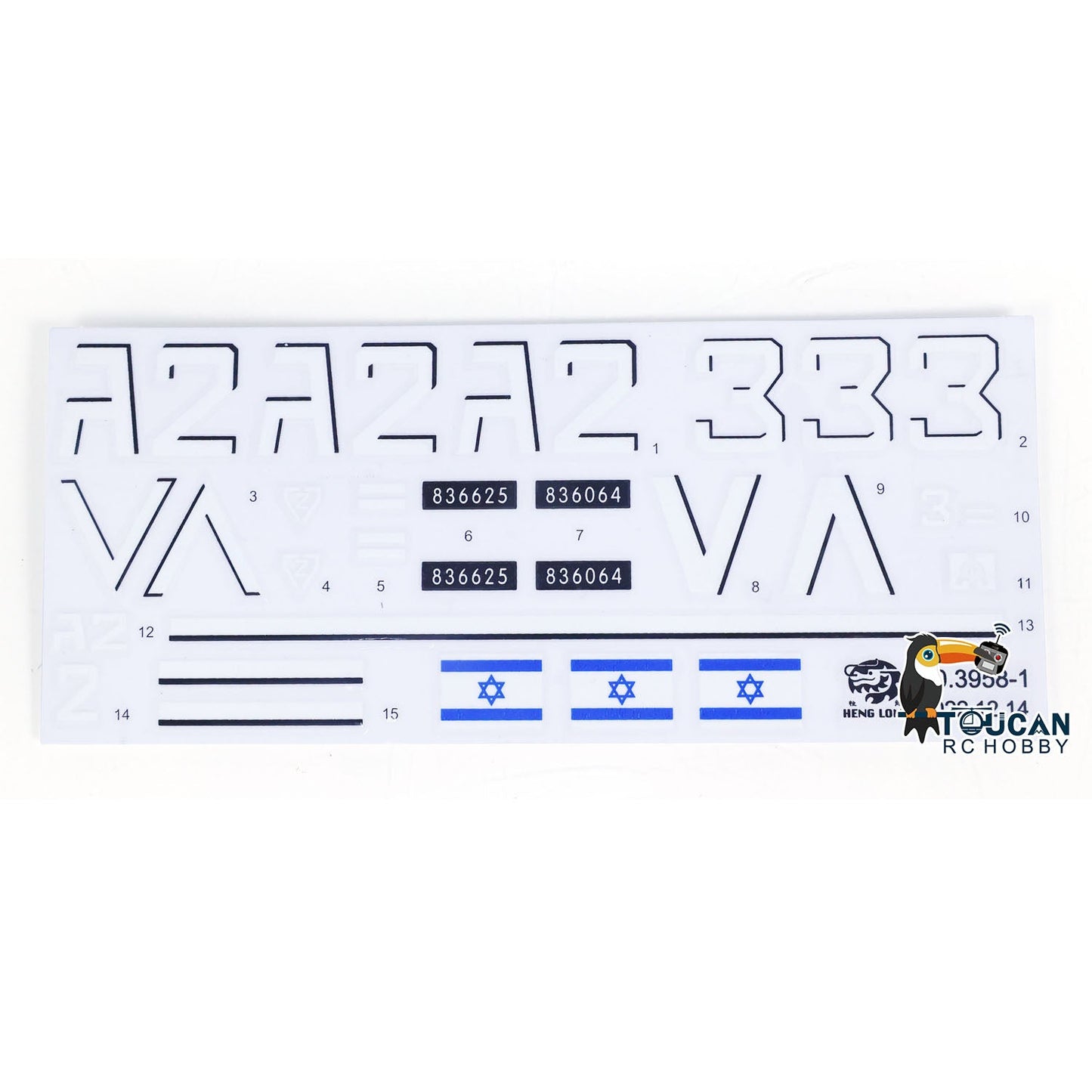 IN Stock Heng Long RC Tank Stickers for 1/16 IDF Merkava MK IV 3958 Remote Control Tanks