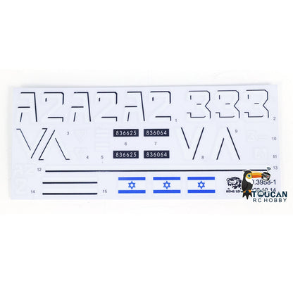 IN Stock Heng Long RC Tank Stickers for 1/16 IDF Merkava MK IV 3958 Remote Control Tanks