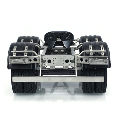 2 achsen 1/14 Metall Anhänger mit Sattelkupplung Traktion für LESU RC Auto Lkw DIY Hobby Modell Montiert und Unlackiert