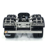 Fast Free Shipping 2 Axles 1/14 Metal Trailer with Fifth-wheel Traction for LESU RC Car Truck Model Emulated Vehicle Assembled
