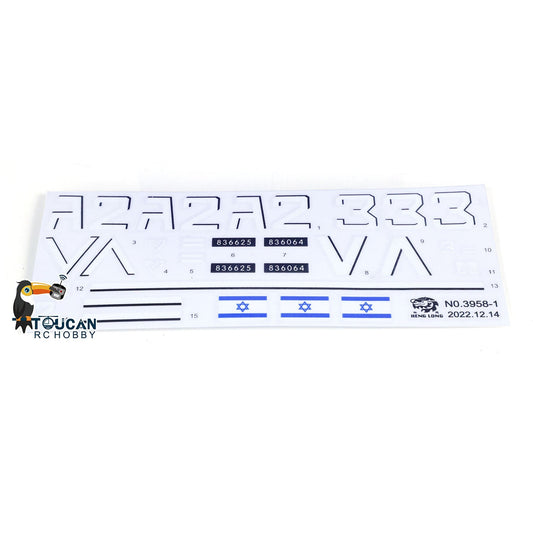 TOUCAN RC HOBBY Heng Long RC Tank Stickers for 1/16 IDF Merkava MK IV 3958 Remote Control Tanks