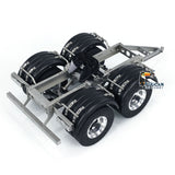 Fast Free Shipping 2 Axles 1/14 Metal Trailer with Fifth-wheel Traction for LESU RC Car Truck Model Emulated Vehicle Assembled