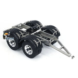Fast Free Shipping 2 Axles 1/14 Metal Trailer with Fifth-wheel Traction for LESU RC Car Truck Model Emulated Vehicle Assembled