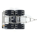 Fast Free Shipping 2 Axles 1/14 Metal Trailer with Fifth-wheel Traction for LESU RC Car Truck Model Emulated Vehicle Assembled
