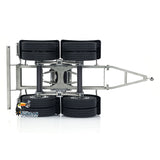 Fast Free Shipping 2 Axles 1/14 Metal Trailer with Fifth-wheel Traction for LESU RC Car Truck Model Emulated Vehicle Assembled