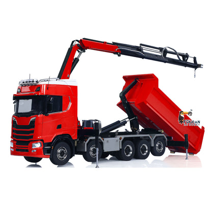 1/14 hydraulische Kran RC Kipper 770S 10x10 Fahrzeug Metall Volle Dump Lkw RTR Batterie