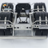 Fast Free Shipping 2 Axles 1/14 Metal Trailer with Fifth-wheel Traction for LESU RC Car Truck Model Emulated Vehicle Assembled