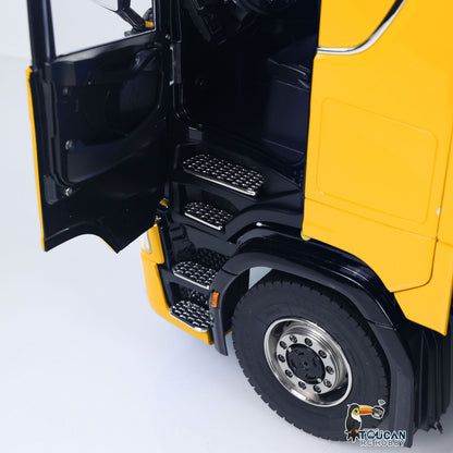 1/14 Fernbedienung Hydraulische Kran Dumper 10*10 RC Roll On Off Kipper 770S Hinterachse Lenkung Differential Schlösser Metall Ventile