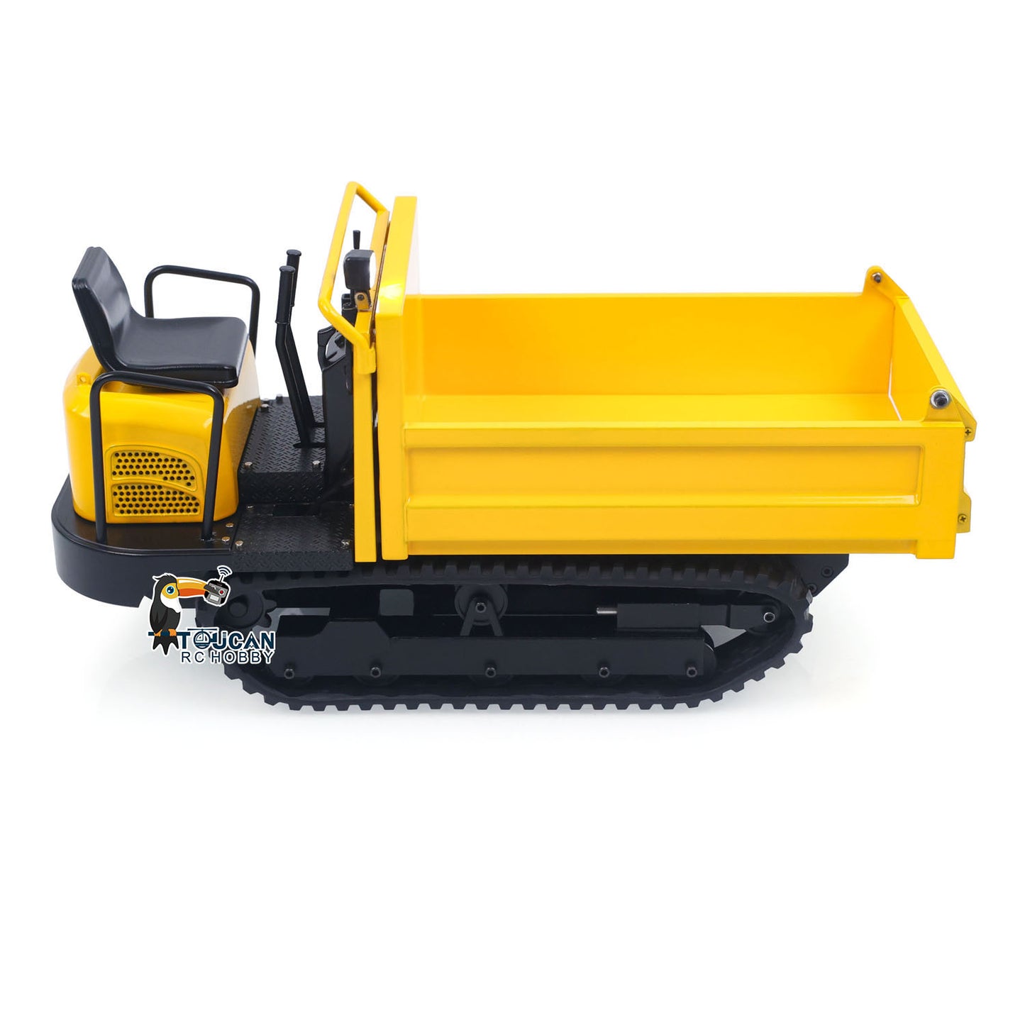 Toucanhobby C12R 1/14 Metal RC Hydraulic Tracked Dumper Truck Engineering Model FlySky I6S Remote Controller for Construction Hobbyists