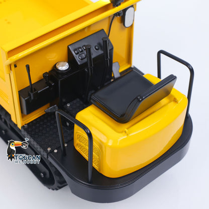 Toucanhobby C12R 1/14 Metal RC Hydraulic Tracked Dumper Truck Engineering Model FlySky I6S Remote Controller for Construction Hobbyists