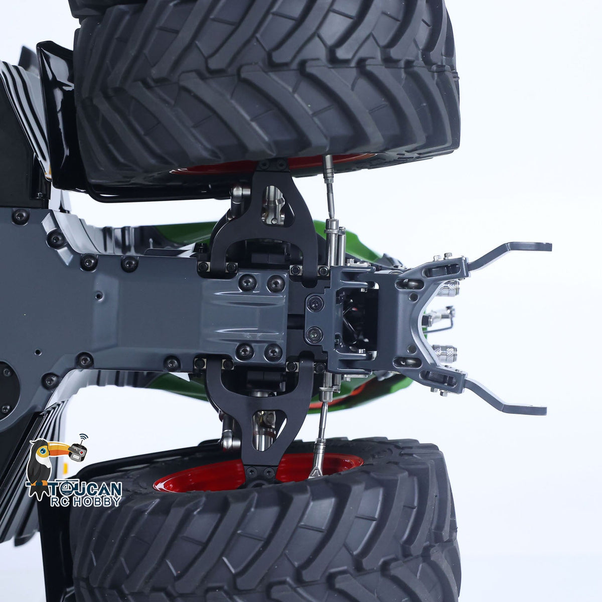 TOUCAN RC HOBBY LESU AOUE 1050 Metal 4x4 1/14 RC Tractor Truck Hydraulic Agricultural Vehicles K500 Seedbed Pre-sowing Soil Preparation Machine Frsky XE Lite