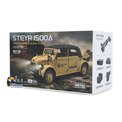 1/18 HG 4x4 RC Kommandofahrzeuge 4WD Funkgesteuertes Geländewagenmodell mit Ton und Licht, lackiert und montiert