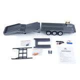 73.5CM Plastic Semi Trailer Flatbed 1502 for 1/18 Remote Control Tractor Truck HUINA 1501 Electronic Support Legs Tail Board