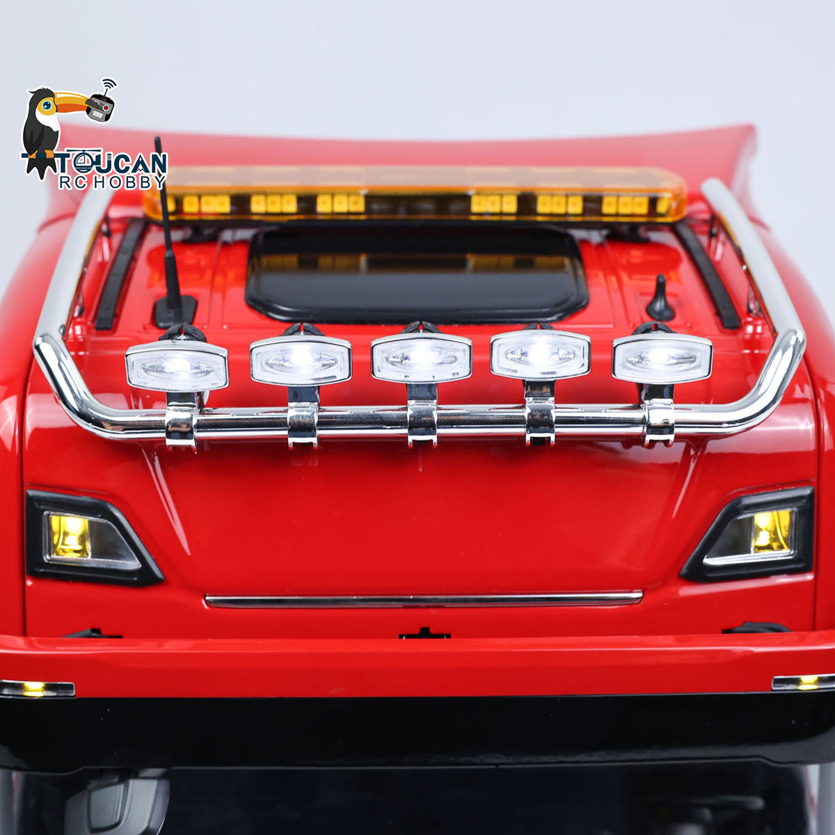 TOUCAN RC HOBBY Metal Chassis Fifth Wheel 4X4 1/14 3Speed Radio Control Tractor Truck 770S Axle Locks Brushed ESC Motor Light System No Battery