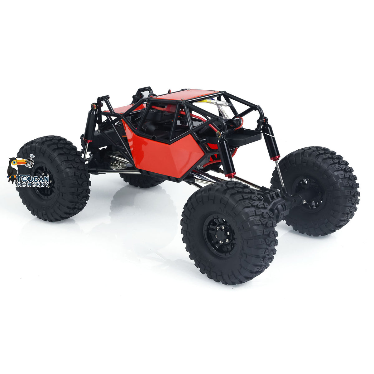RTR RC Geländewagen im Maßstab 1/10, 4 x 4, ferngesteuerter Rock Crawler, Elektro-Truck, lackiert und montiert, mit einer Höchstgeschwindigkeit von 30 km/h