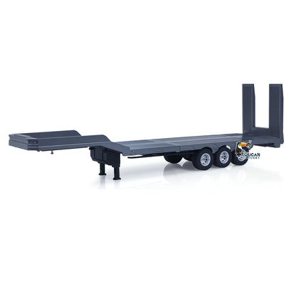 TOUCAN RC HOBBY Fast  Free Shipping 3 Axels Plastic Semi Trailer Flatbed 1502 for 1/18 RC Tractor Truck HUINA 1501 Lorry Car Model Upgrade Parts