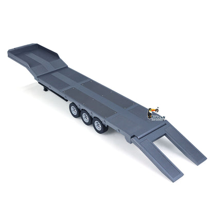 TOUCAN RC HOBBY Fast  Free Shipping 3 Axels Plastic Semi Trailer Flatbed 1502 for 1/18 RC Tractor Truck HUINA 1501 Lorry Car Model Upgrade Parts