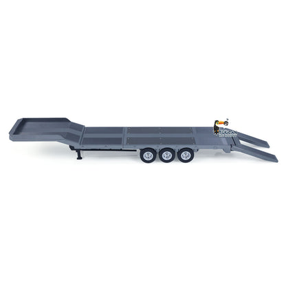 TOUCAN RC HOBBY Fast  Free Shipping 3 Axels Plastic Semi Trailer Flatbed 1502 for 1/18 RC Tractor Truck HUINA 1501 Lorry Car Model Upgrade Parts