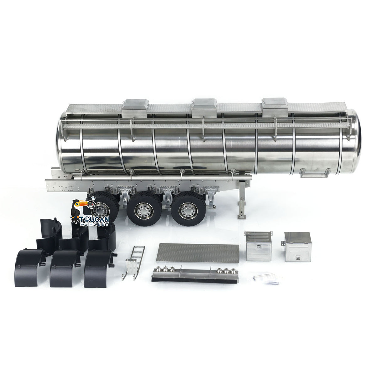 1/14 Metall 6 * 6 Auflieger Kraftstofftank für RC Traktor LKW Transport Anhänger Funksteuerung Modell