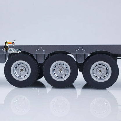 TOUCAN RC HOBBY Fast  Free Shipping 3 Axels Plastic Semi Trailer Flatbed 1502 for 1/18 RC Tractor Truck HUINA 1501 Lorry Car Model Upgrade Parts