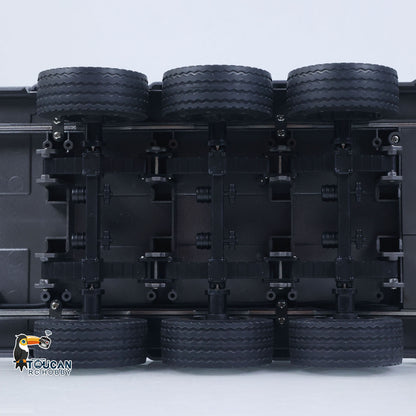 TOUCAN RC HOBBY Fast  Free Shipping 3 Axels Plastic Semi Trailer Flatbed 1502 for 1/18 RC Tractor Truck HUINA 1501 Lorry Car Model Upgrade Parts