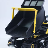 Super Frog 1/14 RC Hydraulischer Raupen-Muldenkipper T14R RTR Funkgesteuerter Metallkettenkipper Frsky X14 Licht Elektrischer Scheibenwischer